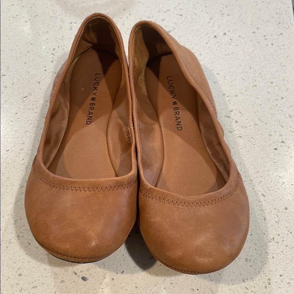Lucky Brand Tan Leather Flats
